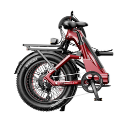 Red Heybike Ranger 3.0 Pro folded for compact storage