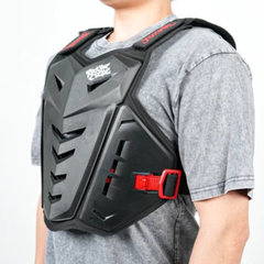 Yozma Off-Road Chest Protector Side View While Worn