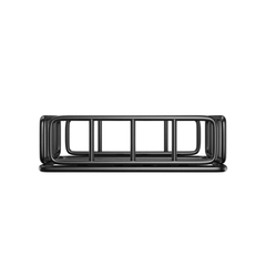 Foldable Rear Cargo Rack For Electric Bike – front view of black cargo basket