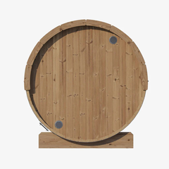 SaunaLife E7G 4-Person Barrel Sauna 6ft5 Height Glass Front