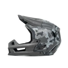 Gray Camouflage Yozma Off-Road Dirt Bike Helmet Opposite-Side View