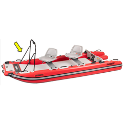Sea Eagle FastCat12 Catamaran – Deluxe Package side view with seats and support frame installed