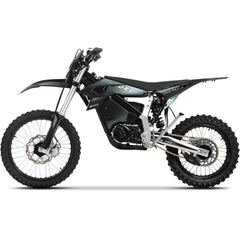 MotoTec Venom 72V 30000W Electric Dirt Bike side view in Black