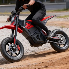 Rider Using Yozma IN 10 Electric Dirt Bike with Street Tires