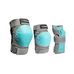 Kid Protective Gear – Grey set with 2 knee pads, 2 elbow pads and 2 palm pads