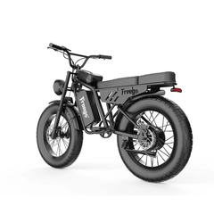 FreeGo F0 Electric Bike black rear three quarter view