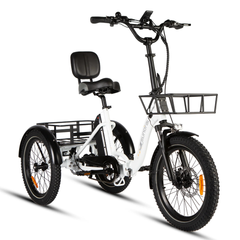Eunorau ONE-TRIKE 2.0 front three-quarter view in white