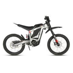Eunorau R1 electric dirt bike side view in Silver