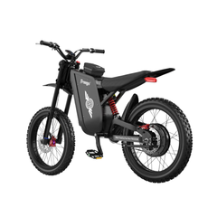 FreeGo X3 Pro All-Terrain Electric Dirt Bike black rear angle studio view