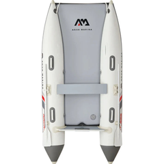 Aqua Marina AIRCAT 3.35m Inflatable Catamaran front view showing twin hulls and open deck