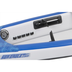 Sea Eagle 473rl RazorLite – DS Pro Tandem Package close-up of side rail and footrest area
