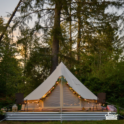 Stout Tent Pro Series – 13 ft Luxury Canvas Bell Tent Single Door