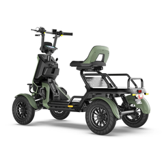 S500 Utility Vehicle rear three-quarter view with seat and cargo rack