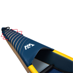 Aqua Marina Tomahawk AIR-K 12'4" Kayak close-up showing front bow design and bungee cord