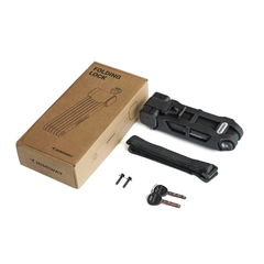 Himiway Foldable Lock – lock, mounting strap, keys and hardware with packaging