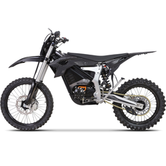MotoTec Venom 72V 12000W Electric Dirt Bike opposite side view in Black