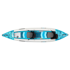 Sea Eagle 385ft FastTrack Deluxe Solo V-Bottom Pkg overhead view with installed seating