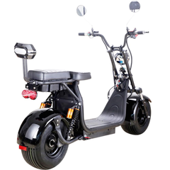 MotoTec Knockout 60V 2000W Lithium Electric Scooter opposite rear three-quarter view