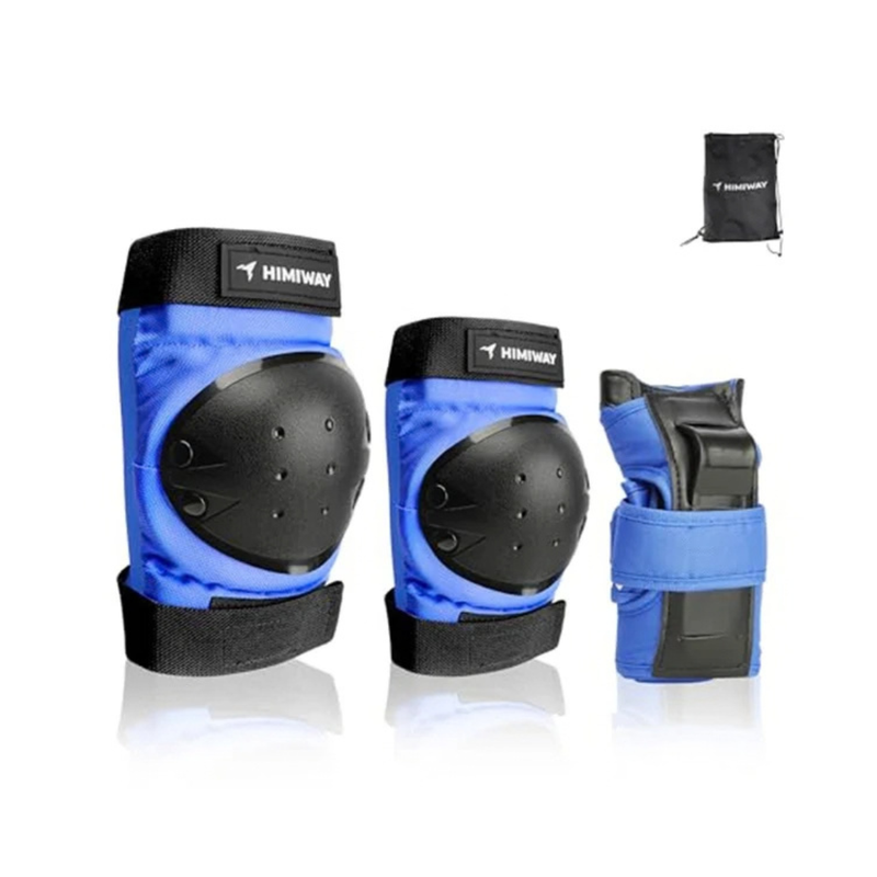 Kid Protective Gear – Blue set with 2 knee pads, 2 elbow pads and 2 palm pads