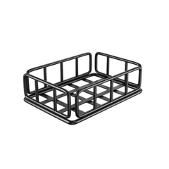 Foldable Rear Cargo Rack For Electric Bike – top angled view showing basket platform and side rails