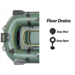 Sea Eagle STS10 Stealth Stalker – Pro Package top view showing floor drains