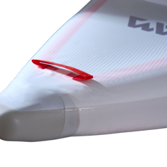 Aqua Marina Halve 13'1" Packayak close-up showing rear fin and hull detail