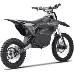MotoTec 72V Pro 5000W Electric Dirt Bike opposite side view in Grey