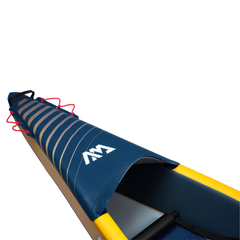 Aqua Marina Tomahawk AIR-K 14'5" Kayak close-up showing front bow design and bungee cord
