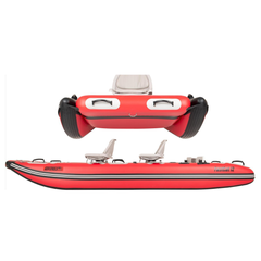 Sea Eagle FastCat12 Catamaran – Deluxe Package front and side view showing catamaran hull design