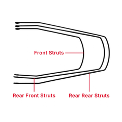 C5 Lengthened Fender Kit – front fender installed over Himiway C5 front wheel
