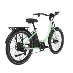 Blix Sol X Comfort eBike in Seafoam rear three-quarter view
