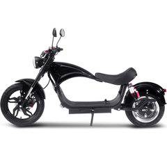 MotoTec Raven 60V 30Ah 2500W Lithium Electric Scooter side view in Black