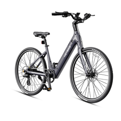 Heybike Venus Electric Bike in Titanium Greyfront three-quarter view