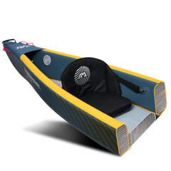 Aqua Marina Tomahawk AIR-K 12'4" Kayak cutaway view showing inflatable kayak construction and seat area