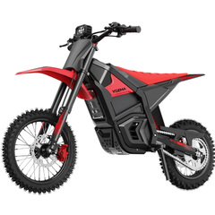 Yozma IN 10 Red Electric Dirt Bike Angled Side View