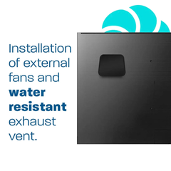 Diamond Series - Samsung by MirageVision Full Sun Outdoor TV – external fan installation and water-resistant exhaust vent