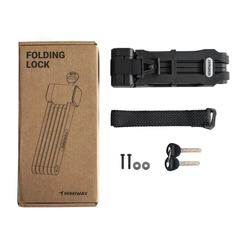 Himiway Foldable Lock – complete package with lock, strap, keys and mounting hardware