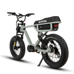 Eunorau Flash 2.0 rear three-quarter view in Lunar Dust