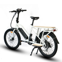 Eunorau MAX-CARGO 2.0 rear three-quarter view in white