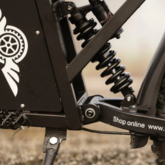 FreeGo X0 Electric Mini Bike rear suspension detail