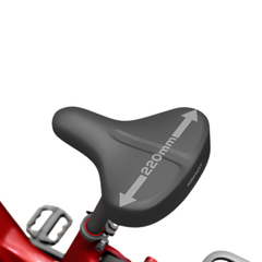 Himiway A7 close-up showing comfort saddle
