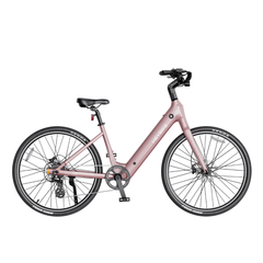 Heybike Venus Electric Bike in Rose Gold full side view
