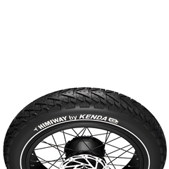 Himiway C5 close-up showing Kenda fat tire and wheel