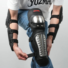 Rider Wearing Yozma Elbow and Knee Pads Set