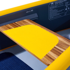 Aqua Marina - Tomahawk AIR-C 15'8" High Pressure Speed Canoe close-up showing seat pad and interior floor detail