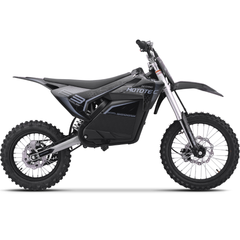 MotoTec 72V Pro 5000W Electric Dirt Bike side view in Grey