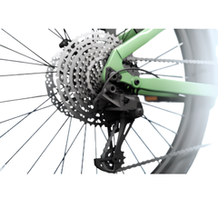 Himiway A7 Pro close-up showing rear cassette, derailleur, and wheel detail