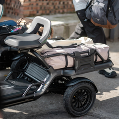 S500 Utility Vehicle rear cargo rack carrying bags