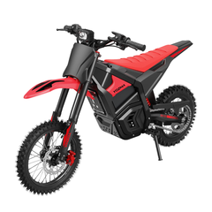 Yozma IN 10 Red Electric Dirt Bike Front and Side View