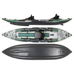 Sea Eagle 385fta FastTrack Angler side, overhead, and bottom view comparison